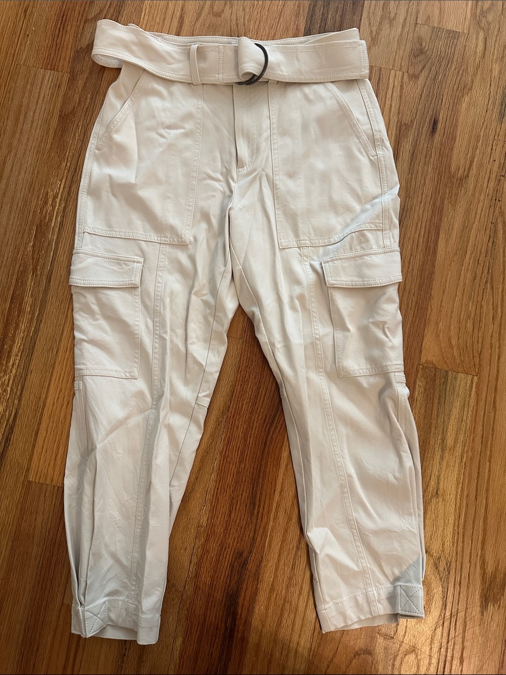 Banana Republic White Cargo Pants with Belt